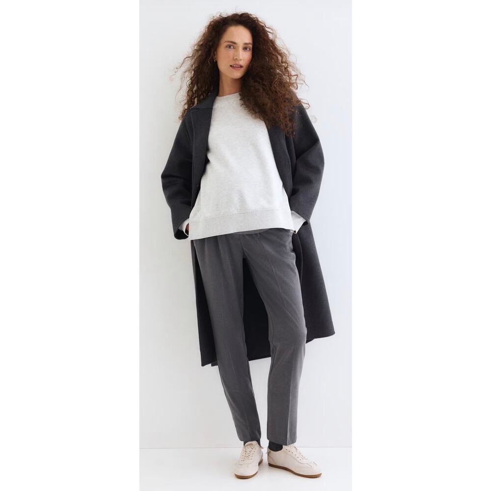 H&M Mama Slacks charcoal gray maternity pants - Picture 2 of 11